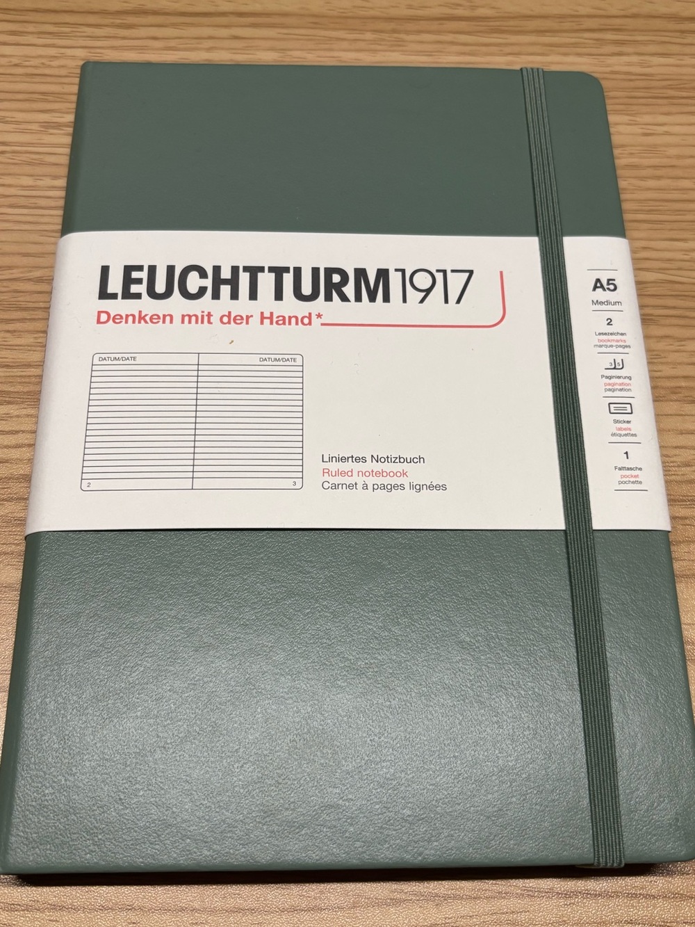 NWT Leuchtturm1917 A5 Ruled Notebook